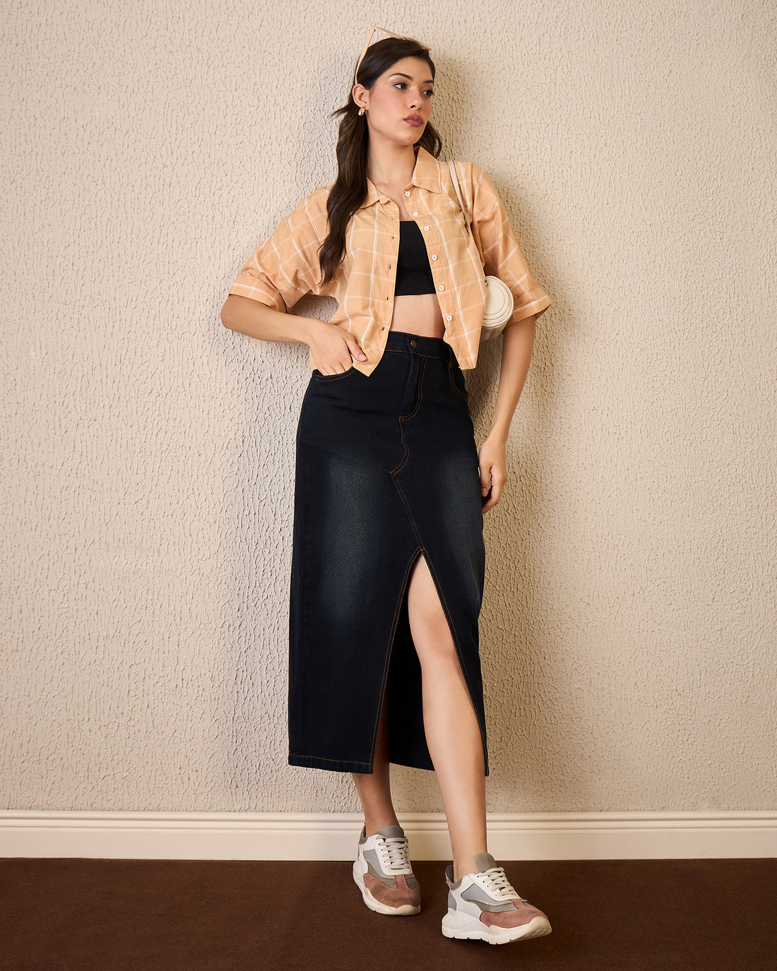 Chimpaaanzee Women Peach Crop Shirt