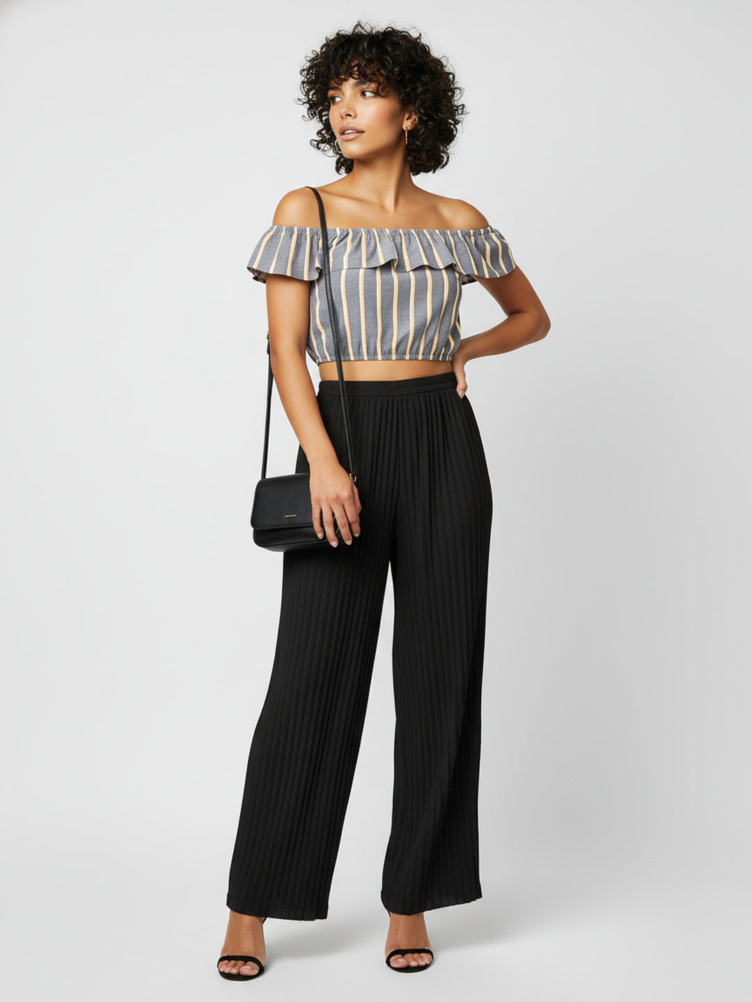 Chimpaaanzee Women Off Shoulder Grey Top