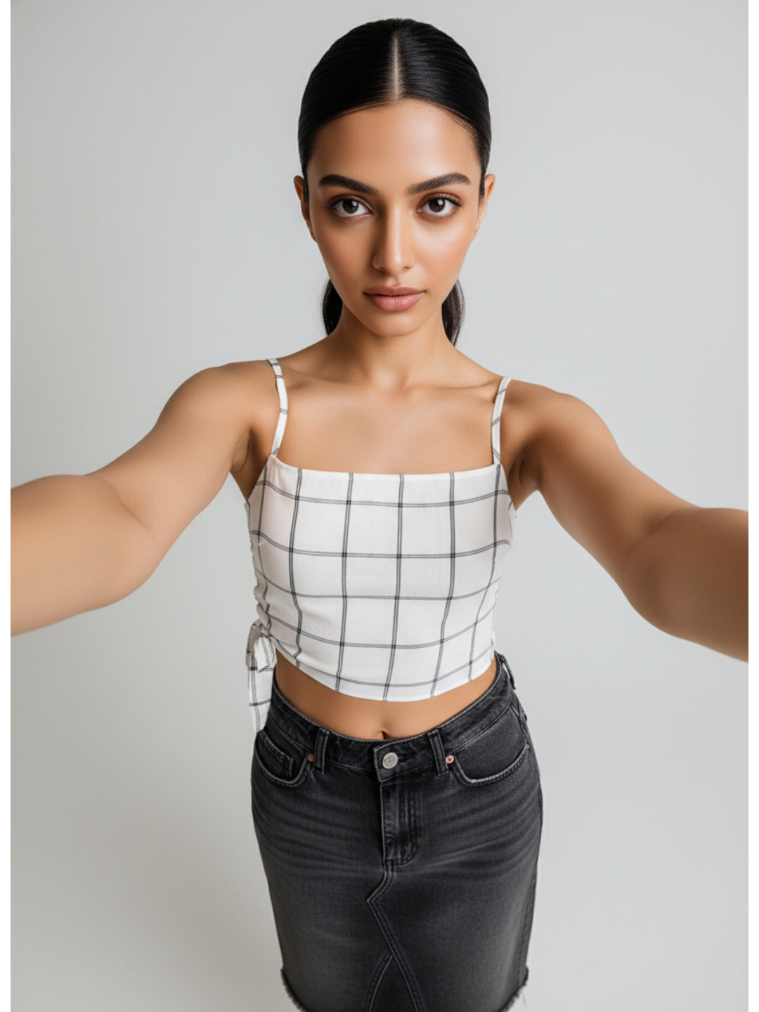 Chimpaaanzee Women White Crop Top