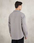 Chimpaaanzee Men Grey Oversized Fit Shirt - CHIMPAAANZEE