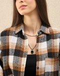 Chimpaaanzee Women Brown Oversized Shirt - CHIMPAAANZEE
