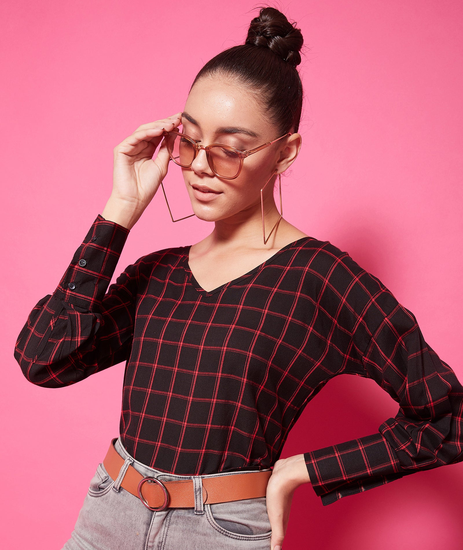 Chimpaaanzee Viscose Regular Tops - Black