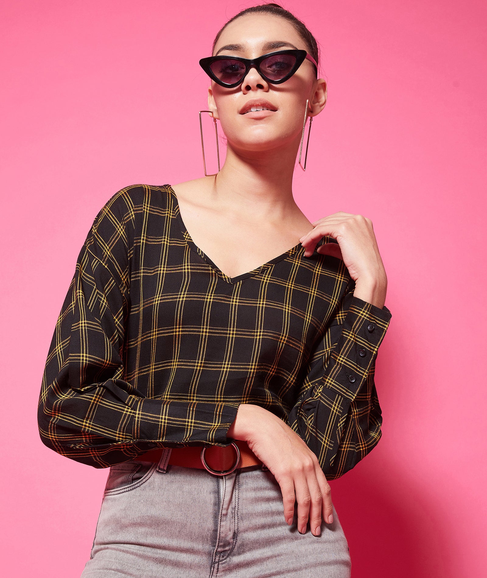 Chimpaaanzee Viscose Regular Tops - Black