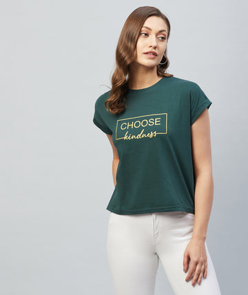 Chimpaaanzee Women Green T-shirt