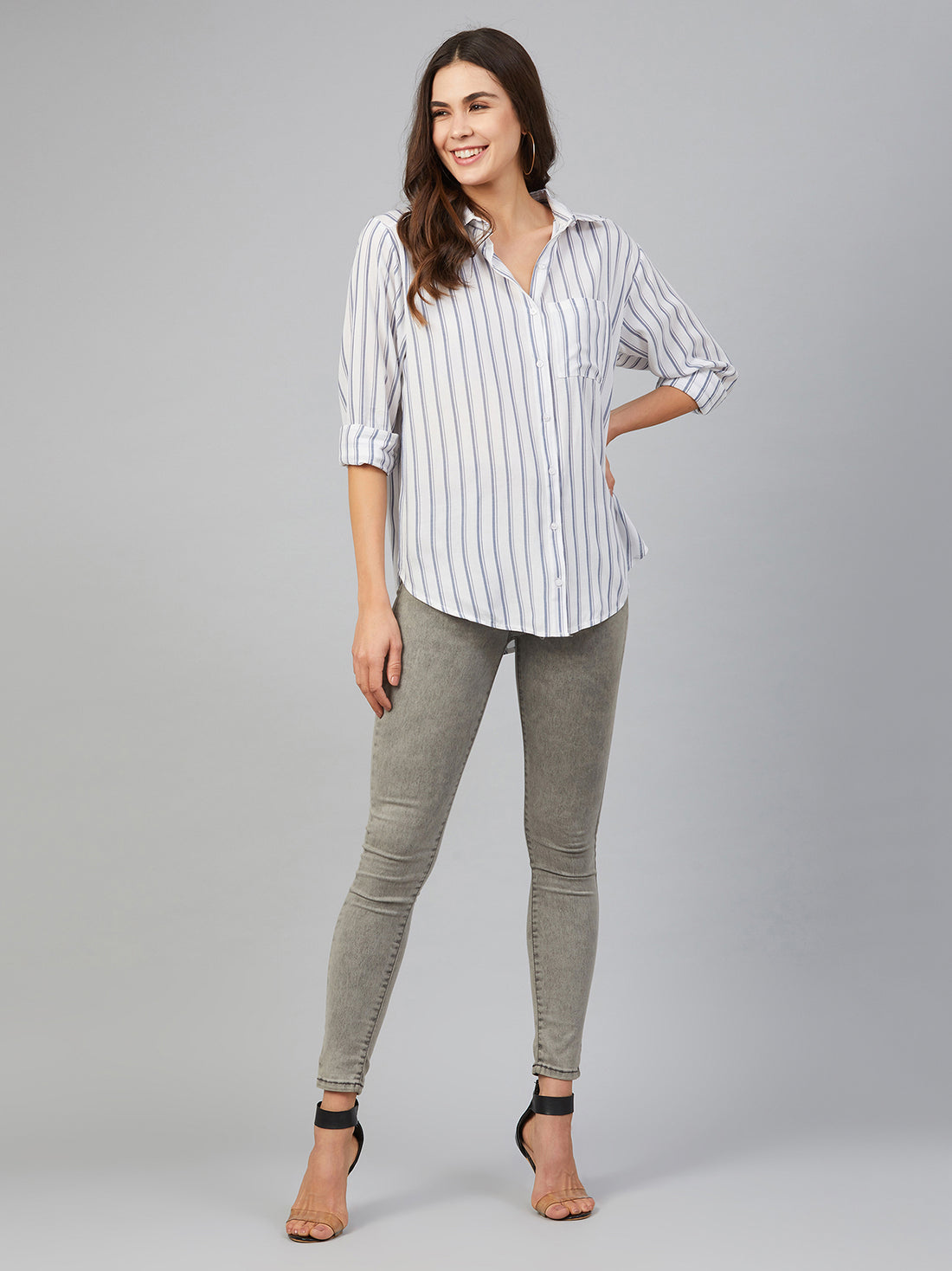 Chimpaaanzee Women Black & White Shirt