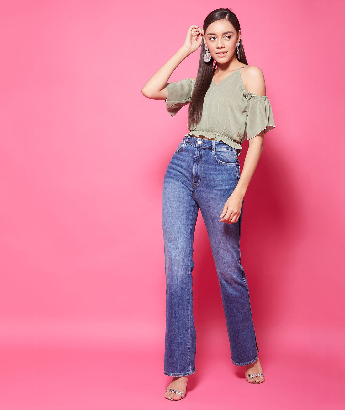Chimpaaanzee Polyester Regular Tops - Green